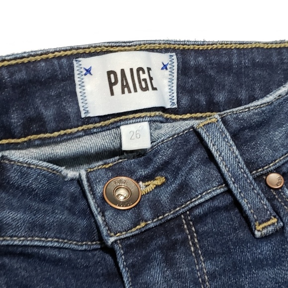 Paige Jacqueline Straight Distressed Raw Hem Jeans - Picture 6 of 8